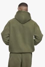 DROPSIZE Olivgrüner Essential Oversized Hoodie