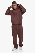 Dropsize-Trainingsanzug in Braun mit Ton-in-Ton-Logo