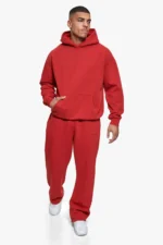 Dropsize Boxy Fit Trainingsanzug – Rot