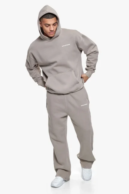 Dropsize-Trainingsanzug, Taupe-Grau