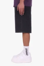 DENIM JORTS ANTHRACITE