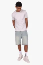 DENIM JORTS WASHED BLUE