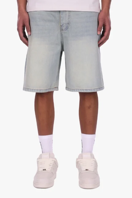 DENIM JORTS WASHED BLUE